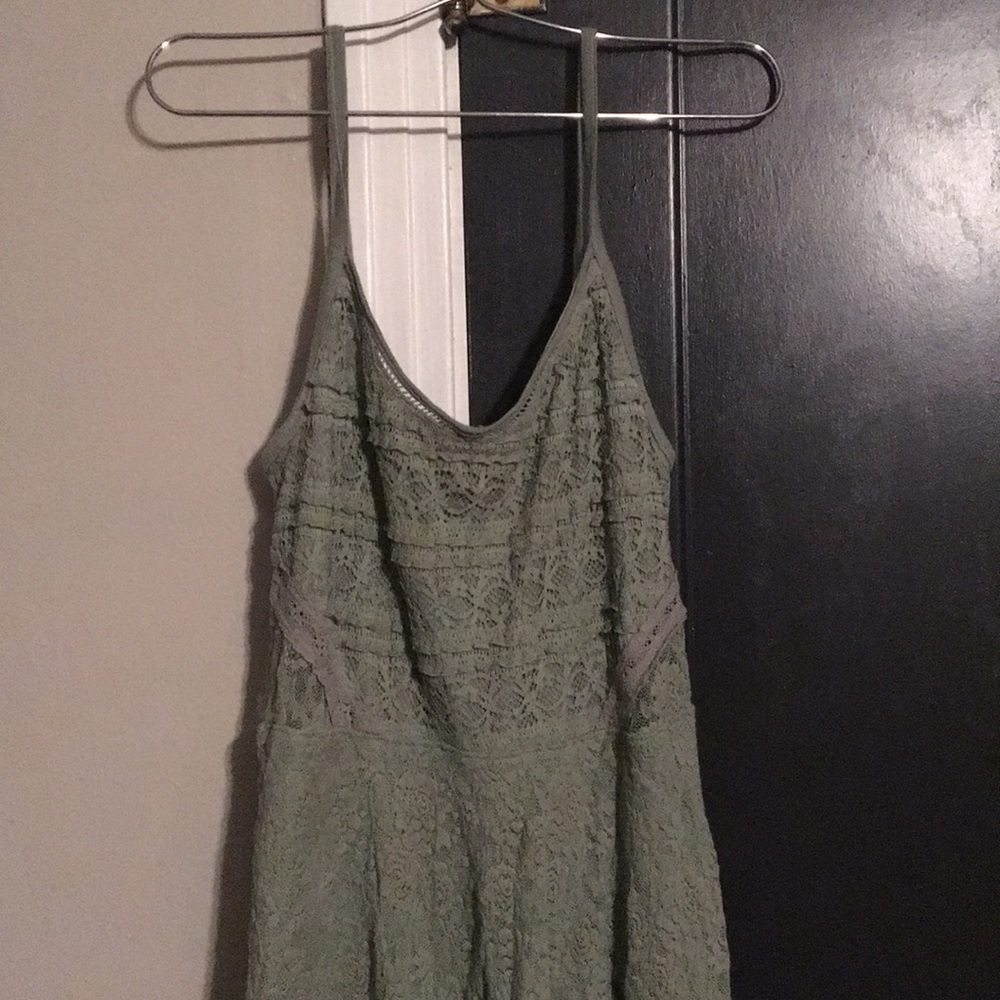 Green lace dress